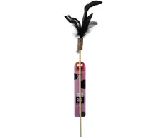 HiBrand Sp. z o.o. Bubu Pets medinė katės meškerėlė su plunksnomis 58 cm