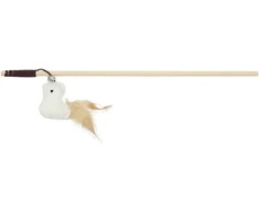 HiBrand Sp. z o.o. Bubu Pets medinė meškerėlė katei su paukšteliu ir plunksna 40 cm