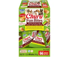 Inaba Foods Churu Fun Bites skanėstas šunims su vištiena ir moliūgu suktinukai 96g