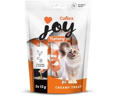 NOVIKO Animal Health s.r.o. Calibra Joy Yummy Chicken &amp; Shrimp skanėstas katėms 5x15 g