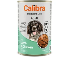 NOVIKO Animal Health s.r.o. Calibra Premium ėrienos ir vištienos konservas šunims 1240 g