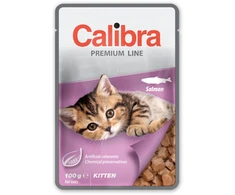 Kačių Maistas - CALIBRA Premium Kačiukams Lašiša Šlapias 100g Be Glitimo Be Grūdų