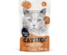 Petfest Kitty Joy Kitty Joy kačių laižymo vištienos ir lašišos kremas 4x15g