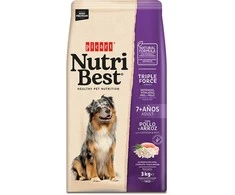 Picart Nutribest Adult 7+ vištienos ir ryžių šunų maistas 3kg