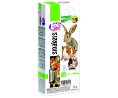 Pw Hobby LoLo Pets Smakers lazdelės graužikams ir triušiams gydyti su daržovėmis 2 vnt 90g