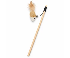R2Invest Sp. z o. o. Tessa medinė meškerėlė katei su žaisliuku 40 cm (asorti)