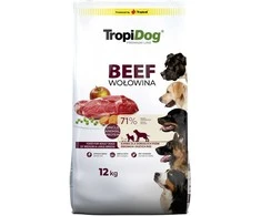 TROPIDOG Premium Adult Medium &amp; Large jautiena su ryžiais - sausas šunų maistas - 12 kg