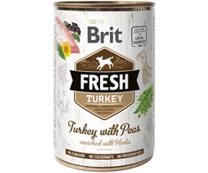 Vafo Praha Sro Brit Fresh konservai šunims kalakutiena&amp;Peas 400g