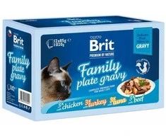 Vafo Praha Sro BRIT Premium Family Plate Mix of Flavors in Sauce - wet food for cats - 12x85g