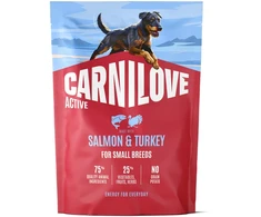 Vafo Praha Sro Carnilove Active lašiša &amp; kalakutiena Adult Small Breed šunų pašaras 1,5kg