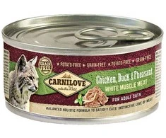 Carni Love Cat konservai katėms vištiena, su antiena ir fazaniena 100g