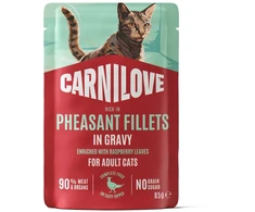Vafo Praha Sro Carnilove fazanas Gravy with Raspberry Leaves drėgnas pašaras katėms 85g