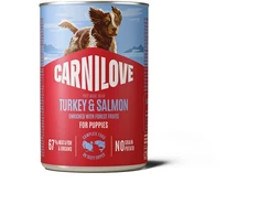 Carni Love Carnilove Dog Can Pat Puppies Konservai šuniukams psów kalakutiena i lašiša su czarną porzeczką 400g