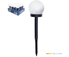 0,06W LED įsmeigiamas šviestuvas su saulės baterija SPHERE G2, juodos/baltos sp., 4000K, IP44