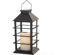 0,06W LED pastatomas lauko šviestuvas su saulės baterija CANDELIO, juodas, 2700K, IP44