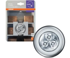 Lubinis šviestuvas 0,23W LED paviršinis šviestuvas DOT-IT, sidabro sp., 7000K, su baterija