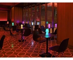 0,5W LED įkraunamas šviestuvas LOLA 45, baltas, 6000K/RGB, IP54, su USB jungtimi, dimeriuojamas