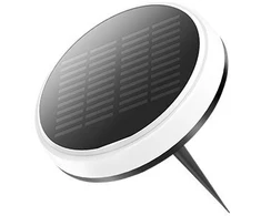 0,6W LED įsmeigiamas lauko šviestuvas su saulės baterija, juodas, 3000K-6000K