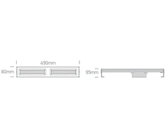 100W LED linijinis pramoninis šviestuvas, juodas, 4000K, IP65, 63100L/C