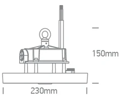 100W LED UFO šviestuvas, juodas, 3000/4000/5000K, IP65, 63100NB/V