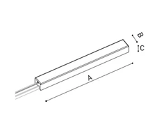 100W maitinimo šaltinis dėžutėje MINIMAL TRACK 24V magnetinėms sistemoms, ON/OFF, juodas