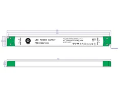 100W maitinimo šaltinis POS SLIM, 24V, IP20, DALI / PUSH