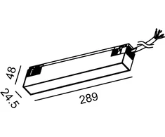 100W maitinimo šaltinis, skirtas magnetinei sistemai IN_LINE, 48V, IP20, baltas, 4x