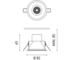 10,3W LED įleidžiamas šviestuvas SHOT LIGHT M, juodas, 3000K, IP65