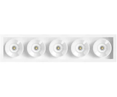10,5W LED įleidžiamas šviestuvas Juodas FOSTER, matinės baltos sp., 3000K