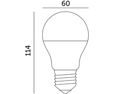 10,5W LED lemputė GS, E27, balta, 6500K, 200°