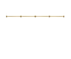 10,5W LED pakabinamas šviestuvas ART MODULAR 5, šlifuoto aukso sp., 3000K, 160cm, DALI