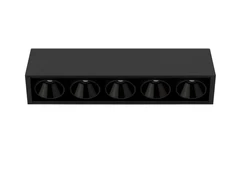 Lubinis šviestuvas 10,5W LED paviršinis šviestuvas Juodas FOSTER SURF 5, juodas, 3000K