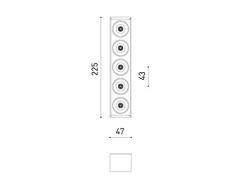 Lubinis šviestuvas 10,5W LED paviršinis šviestuvas Juodas FOSTER SURFACE REMOTE 5, juodas, 3000K