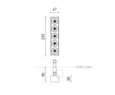 10,5W LED šviestuvas į magnetines sistemas Juodas FOSTER 48V TILT 5 FLOOD, juodas, 3000K, DALI