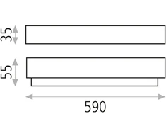 10,5W sieninis šviestuvas BOX, sidabro sp., 4000K, A32001C