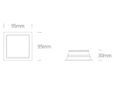 10W įleidžiamas šviestuvas, baltas, 3000/4000/6000K, IP44, 50110UV/W/V