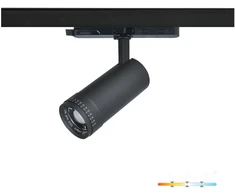 10W LED akcentinis šviestuvas į 3 fazių bėgelius NEXTRACK VISION, juodas, 3000/4000/5000K, 30-60°