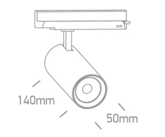 10W LED akcentinis šviestuvas į 3 fazių bėgelius, baltas, 3000/3500/4000K, 65606AT/W/V