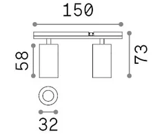 10W LED akcentinis šviestuvas į magnetinės sistemos STICK bėgelį, juodas, 2700K, dimeriuojamas, 345031