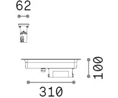 10W LED įleidžiamas į grindinį lauko šviestuvas THOR, plieno sp., 3000K, IP67, 351278