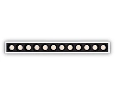 Ideal Lux 10W LED įleidžiamas linijinis šviestuvas LIKA, baltas, 3000K, 327501