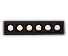 Ideal Lux 10W LED įleidžiamas linijinis šviestuvas LIKA, juodas, 3000K, 305813