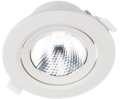10W LED įleidžiamas pakreipiamas šviestuvas PT 08, matinės baltos sp., 3000K