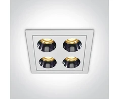 10W LED įleidžiamas šviestuvas, baltas, 3000K, 50110H/W/W