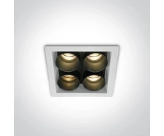 10W LED įleidžiamas šviestuvas, baltas, 3000K, 50406C/W/W