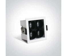 10W LED įleidžiamas šviestuvas, baltas, 3000K, 50406C/W/W