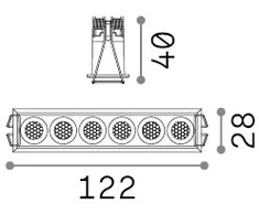 10W LED įleidžiamas šviestuvas LIKA, baltas korpusas/juodas reflektorius, 4000K, 341675