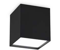 Lubinis šviestuvas Ideal Lux 10W LED lubinis paviršinis šviestuvas KUBIKO, juodas, 3000K, 303314