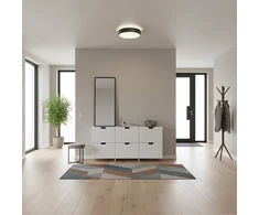 10W LED lubinis šviestuvas DINS, matinės juodos sp., 2700/3000/4000K, IP44, P0395072NL