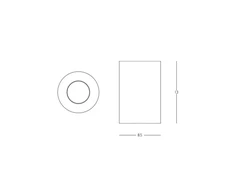 10W LED lubinis šviestuvas, juodas, 3000K, IP44, S180